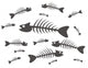 Black and White Fish Skeletons Wall Decal