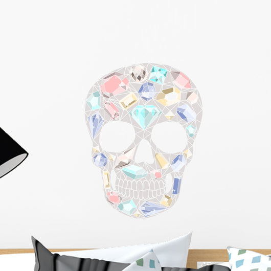 Skull with Gemstones Pattern