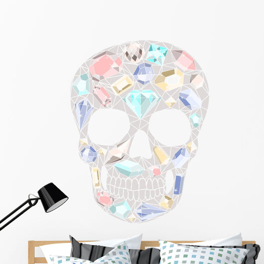 Skull with Gemstones Pattern