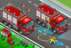Isometric Firefighter Truck Front