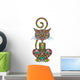 Cat Psychedelic Art Design-Gatto Psichedelico-Vector Wall Decal