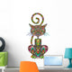 Cat Psychedelic Art Design-Gatto Psichedelico-Vector Wall Decal