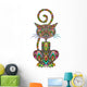 Cat Psychedelic Art Design-Gatto Psichedelico-Vector Wall Decal