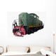 Old green locomotive Wall Decal