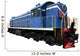 Blue Locomotive Wall Decal