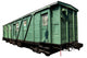 Green Passenger Train Car
