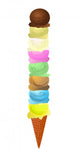Eight Scoops of Ice Cream Wall Decal