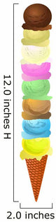 Eight Scoops of Ice Cream Wall Decal