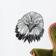 Bald eagle head as USA symbol for mascot or emblem design logo. Wall Decal