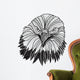Bald eagle head as USA symbol for mascot or emblem design logo. Wall Decal