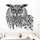 Owl bird head as halloween symbol for mascot or emblem design, s Wall Decal