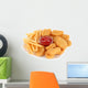Fried chicken nuggets with french fries and sauce isolated Wall Decal