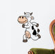 Vector Illustration Running Cow Wall Decal