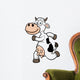 Vector illustration of a running cow cartoon Wall Decal