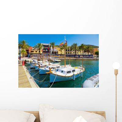 Puerto Andratx Mallorca Wall Mural shown on a wall