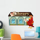 Parrot Holding Book outside Wall Decal