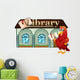 Parrot Holding Book outside Wall Decal