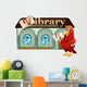 Parrot Holding Book outside Wall Decal
