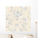 Delicate White Roses Over Creame Wall Mural