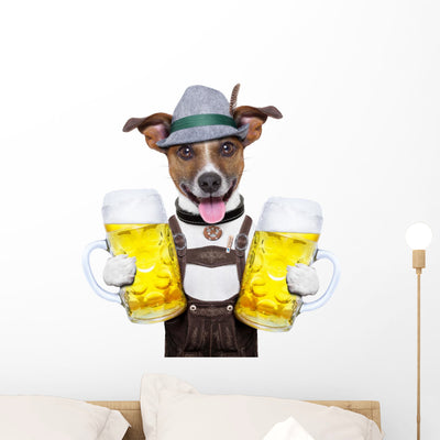 Oktoberfest Dog shown on a wall