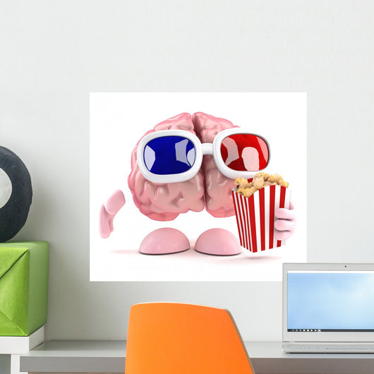 Brain Eats Popcorn Movies Wall Mural