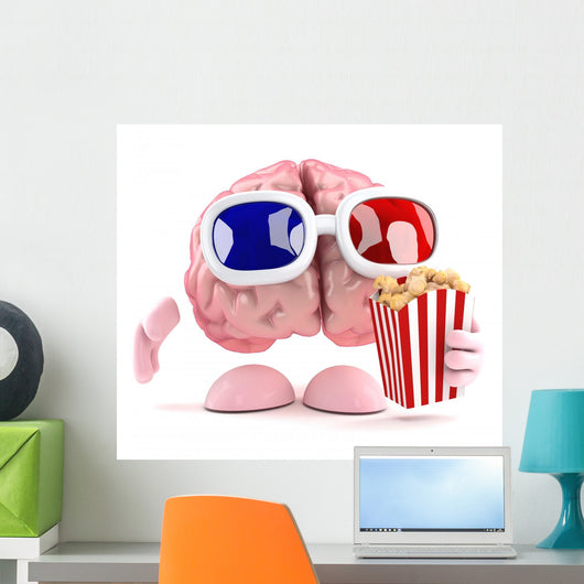 Brain Eats Popcorn Movies Wall Mural