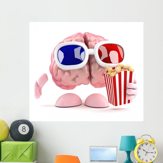 Brain Eats Popcorn Movies Wall Mural