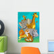 Cartoon safari - illustration for the children Wall Mural