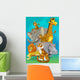 Cartoon safari - illustration for the children Wall Mural