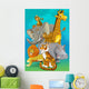 Cartoon safari - illustration for the children Wall Mural