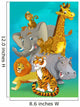Cartoon safari - illustration for the children Wall Mural