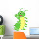 Cute Caterpillar Waving Cartoon Wall Decal