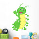 Cute Caterpillar Waving Cartoon Wall Decal