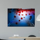 Blood Cell and DNA in Abstract Background Wall Mural