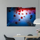 Blood Cell and DNA in Abstract Background Wall Mural