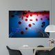 Blood Cell and DNA in Abstract Background Wall Mural