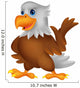Cute Eagle Cartoon Waving Wall Decal