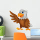 Eagle cartoon waving Wall Decal