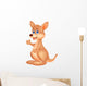 Cute kangaroo cartoon waving hand Wall Decal