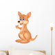 Cute kangaroo cartoon waving hand Wall Decal