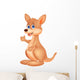 Cute kangaroo cartoon waving hand Wall Decal