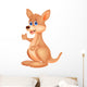 Cute kangaroo cartoon waving hand Wall Decal