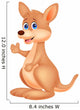 Cute kangaroo cartoon waving hand Wall Decal