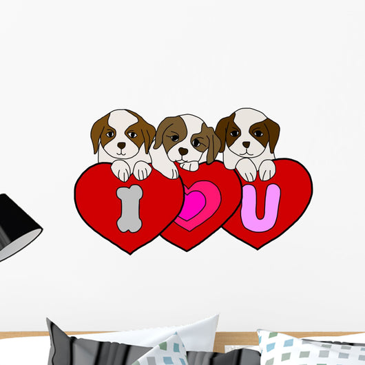 Puppy love Wall Decal