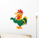 Cute Rooster Cartoon Presenting Wall Decal