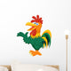 Cute rooster cartoon presenting Wall Decal