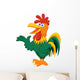 Cute rooster cartoon presenting Wall Decal