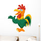 Cute rooster cartoon presenting Wall Decal