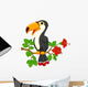 Cute toucan bird cartoon Wall Decal
