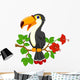 Cute toucan bird cartoon Wall Decal